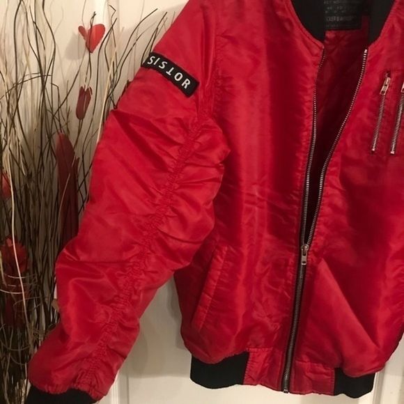 Bleaker & Mercer red bomber jacked SZ: M - Picture 3 of 10